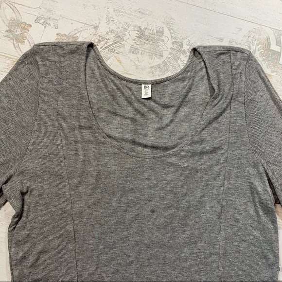 Nordstrom BP. Grey Cloudy Heather Ribbed Long Sleeve Shirt 2X - Picture 11 of 11